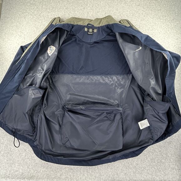 Vtg Nike Jacket Packable Windbreaker Men XL Blue Embrd Miami Dolphins Sun Logo - Picture 8 of 16